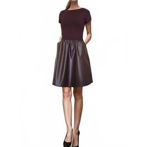 NEW VAVA elle cap sleeve dress in wine